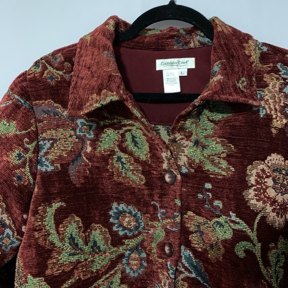 Burgundy tapestry / carpet jacket 💚 - Picture 3 of 5